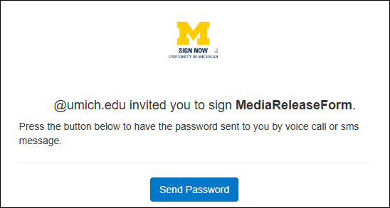 Request a Password